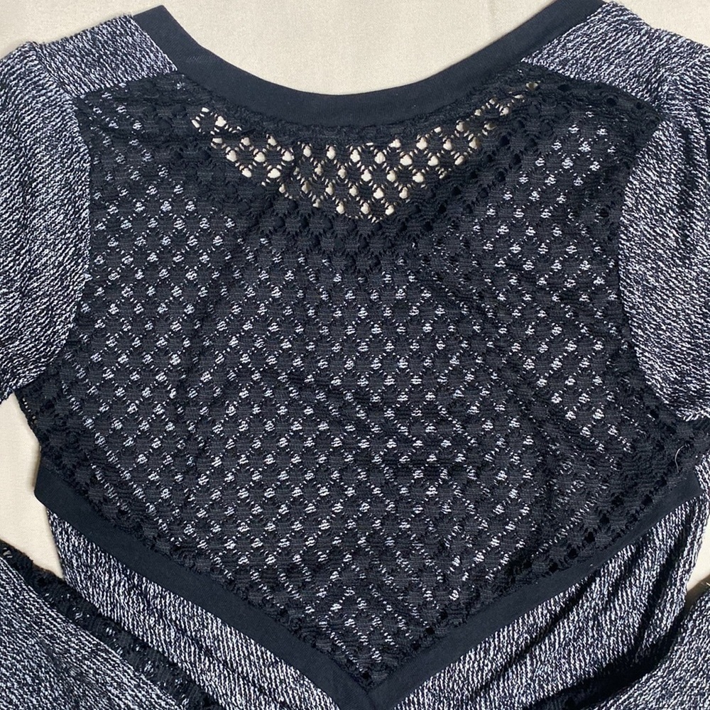 Scrapbook Black And Gray V-neck Sweater - Picture 6 of 12